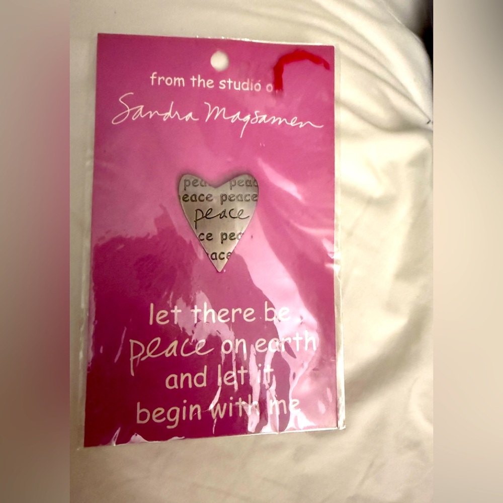 Sandra Magsamen Collection Peace Pin NWT